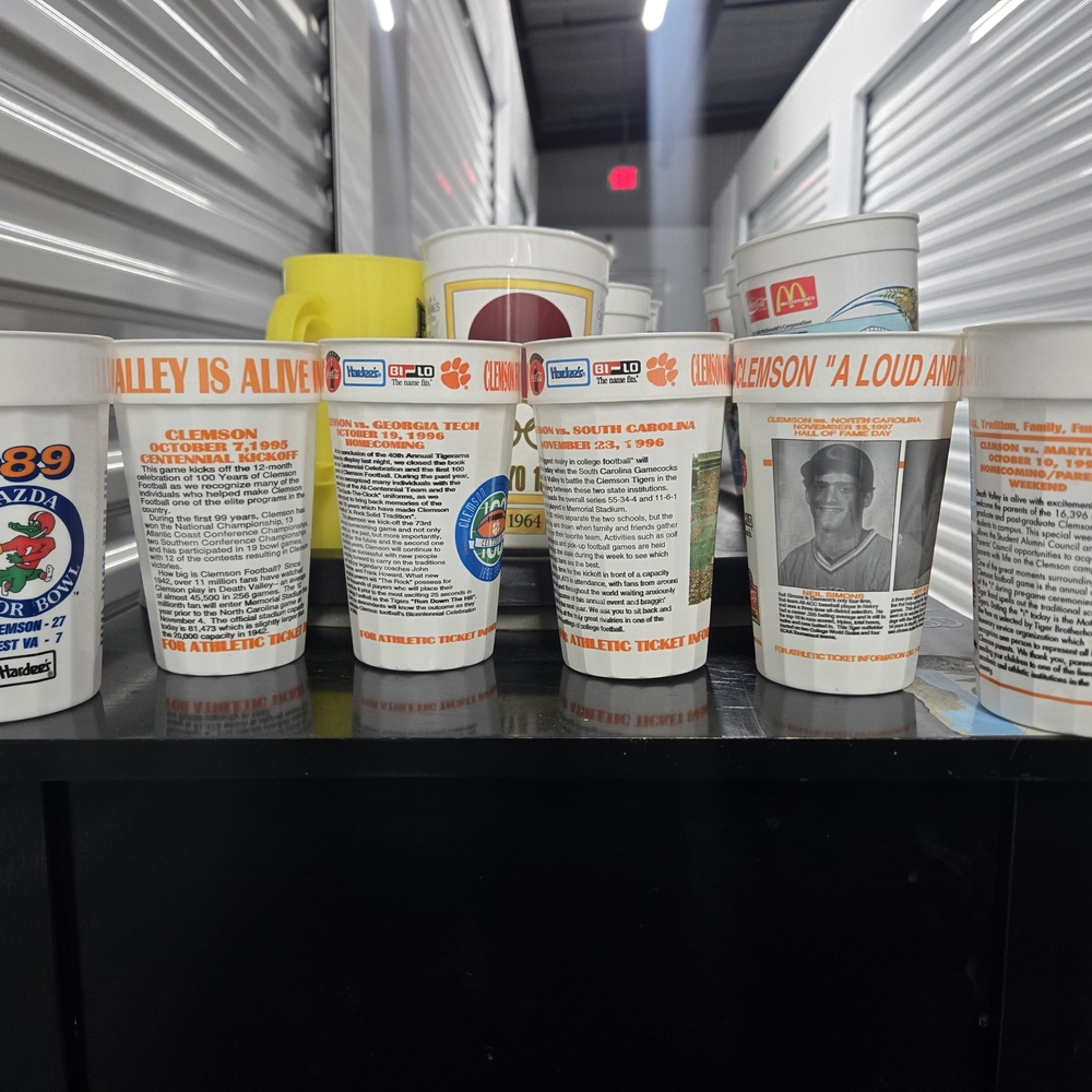 Vintage Clemson University Souvenir Cups